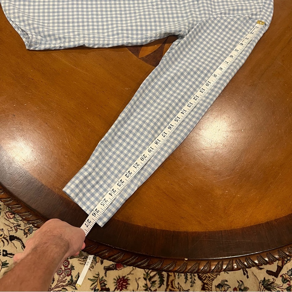 J.Crew Men’s Secret Wash Slim Fit Cotton Poplin Shirt Blue Plaid XL Preppy - Picture 16 of 16
